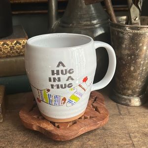 Anthropologie Winter Mittens Mug “A Hug in a Mug”